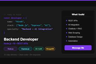 build a rest API or backend  system using nodejs and express