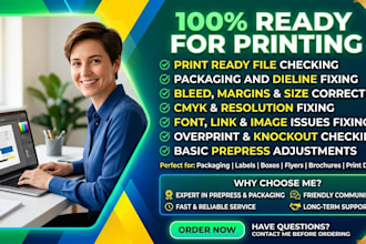 check and fix your print ready files, prepress, packaging, dieline, cmyk