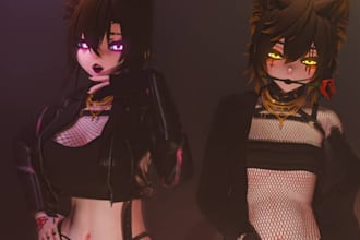 do custom vrchat avatar commission nsfw vr avatar furry character anime model