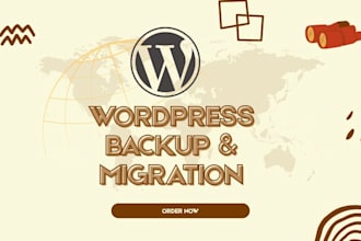 backup, migration, transfer big wordpress website