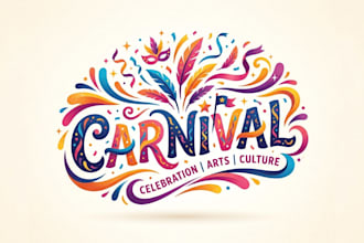 design a fun and vibrant carnival logo