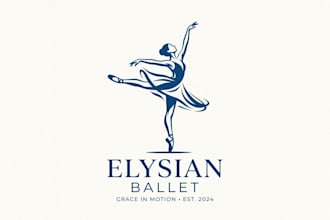 design an elegant and graceful ballerina logo