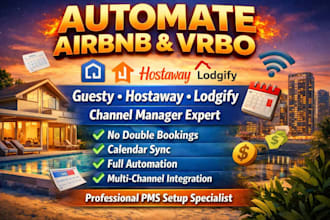 automate airbnb vrbo bookingcom with guesty hostaway lodgify channel manager