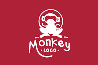 create a fun monkey logo for business or team
