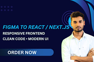 convert figma to react or nextjs responsive website