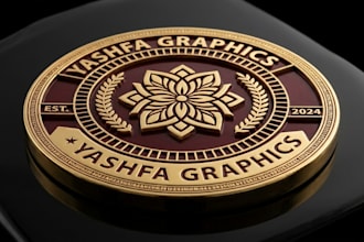 design a stunning 3d metallic gold logo in 24 hours