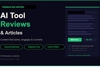 write ai tool reviews that rank and get you traffic