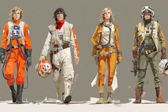 create epic realistic star wars character art