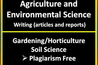 do research based environmental sciences related tasks