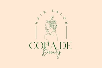 design a feminine floral logo for business branding