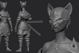 sculpt 3d table top character model miniature figurines warhammer for printing
