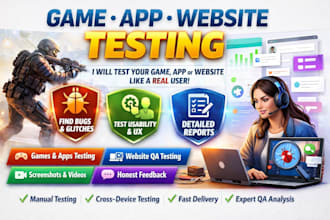 test new game testing website testing provide 20 app tester for new app testing