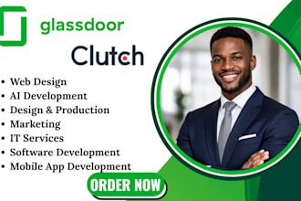 optimize your glassdoor profile and boost your company reputation, clutch