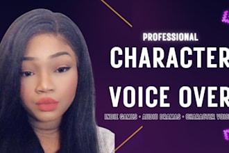 voiceover characters for indie games, audio dramas, and video games