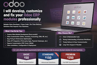 develop odoo, customize and deploy odoo erp