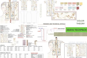 create professional fashion tech packs and flats
