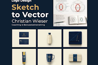 do professional modern minimalist custom business logo branding kit design