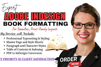 typeset, adobe indesign book formatting, pdf to indesign, interior book layout