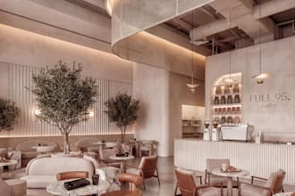 redesign coffee shop, restaurant interior 3d rendering, lounge,bar,2d floor plan