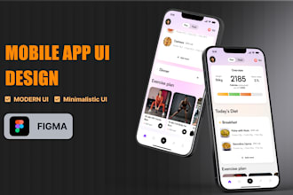 design mobile app UI UX in figma for ios and android apps