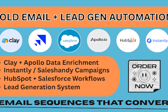setup clay apollo io sequence instantly saleshandy hubspot workflow salesforce