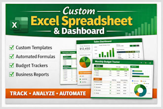 create a custom excel spreadsheet template, dashboard tracker