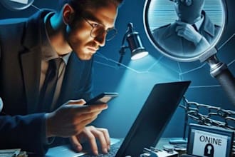 be private online investigator, track someone, cyber threat analyst, blackmail