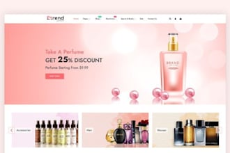 design perfume store fragrance cologne shopify store body spray store redesign