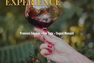 design luxury restaurant and wine instagram posts