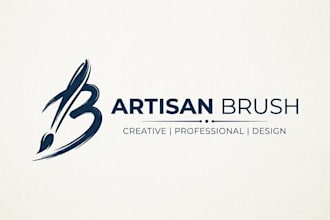 design a creative and professional brush logo for your brand