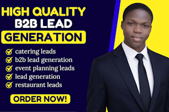 generate verified catering business leads for restaurants, events and clients
