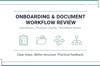 review and improve your onboarding workflow and business checklist