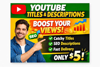 write attractive youtube title and description