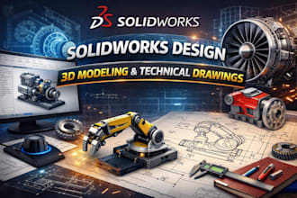 create cad design and solidworks modeling for your project