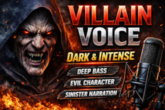 be your villain voice with heavy bass