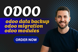 integrate or handle odoo migration, erp upgrade, module update and data backup