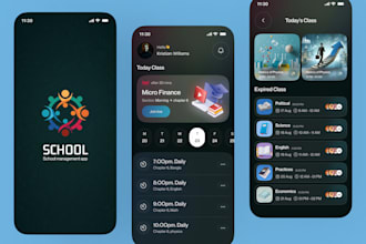 develop school management app, school driving app, schools classes academic app