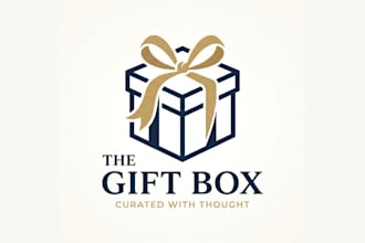 design a charming and creative gift box logo