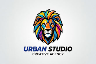 design a vibrant and creative pop art logo for your brand