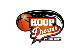 create a super athletic logo for hoop dreams by mike scott