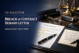 draft a formal UK breach of contract legal demand letter