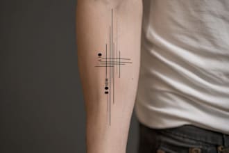 minimal linework tattoo design for you