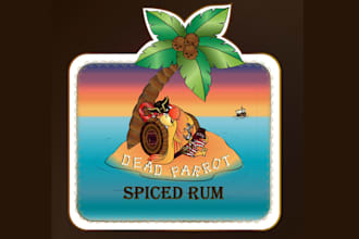 design unique spiced rum logo