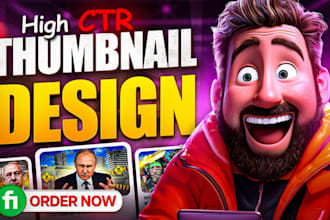 design professional youtube thumbnails for gaming and vlogs