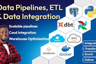 build custom python etl data pipelines and automation