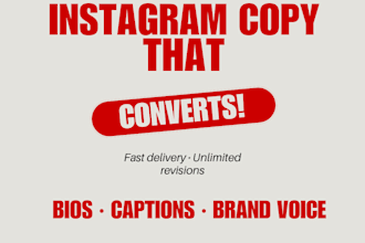 write compelling instagram bios and social media copy