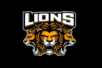 design high quality lion mascot logo with t shirt design