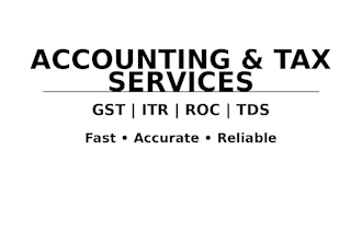 provide gst, itr, roc, tds and accounting service