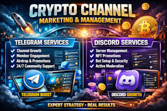 manage and marker your crypto telegram, discord community