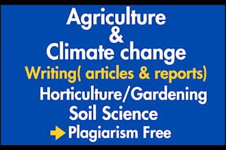 write article or report about environment and climate change